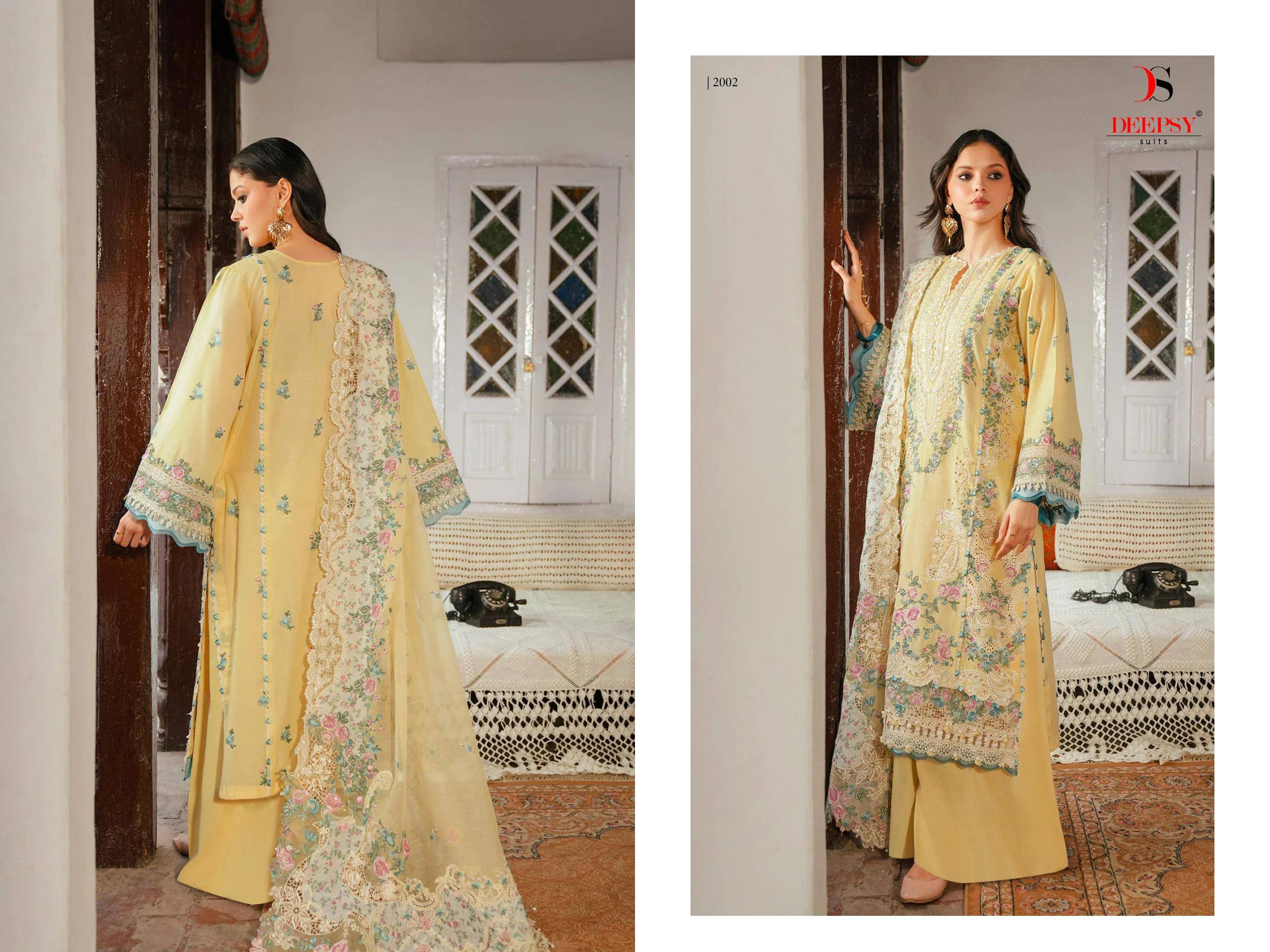 ELAF  Premium-5 Luxury Lawn by DEEPSY SUITS 2001 TO 2006 SERIES Pakistani Stylish Embroidered Pure Cotton Dresses At Wholesale Price